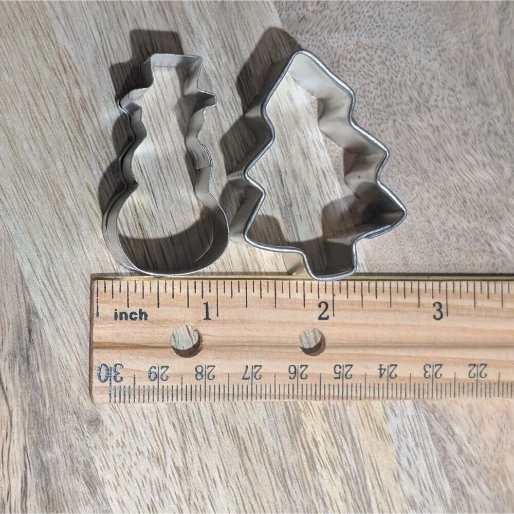 Mini Cookie Cutter Set - Snowflakes, Snowman, Tree